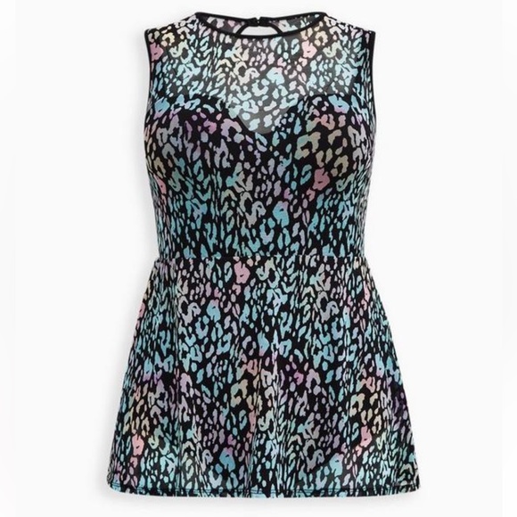 Torrid Underwire Short Mesh Overlay Swim Dress with Size 0-C/D - Picture 2 of 8